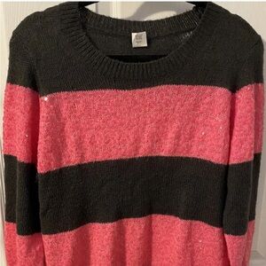 J Crew Women’s Gray and Pink Sequin Wool Blene Sweater